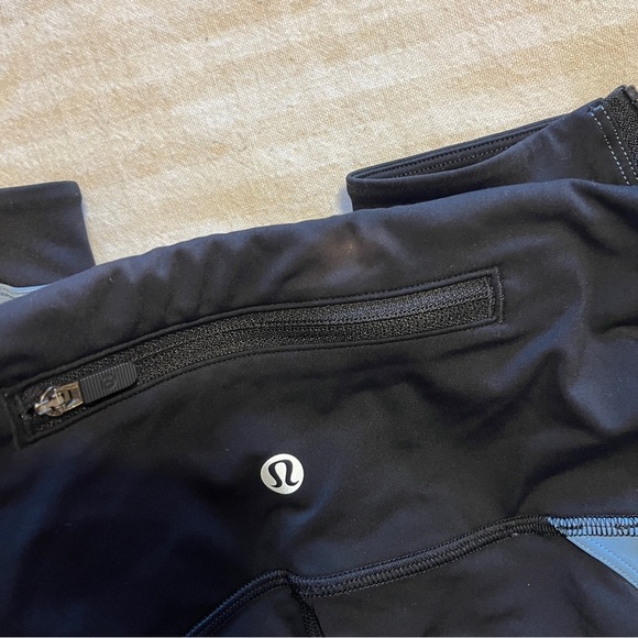 Lululemon Zip The Line Crop 23” Utility Blue Size 4 - Picture 15 of 15